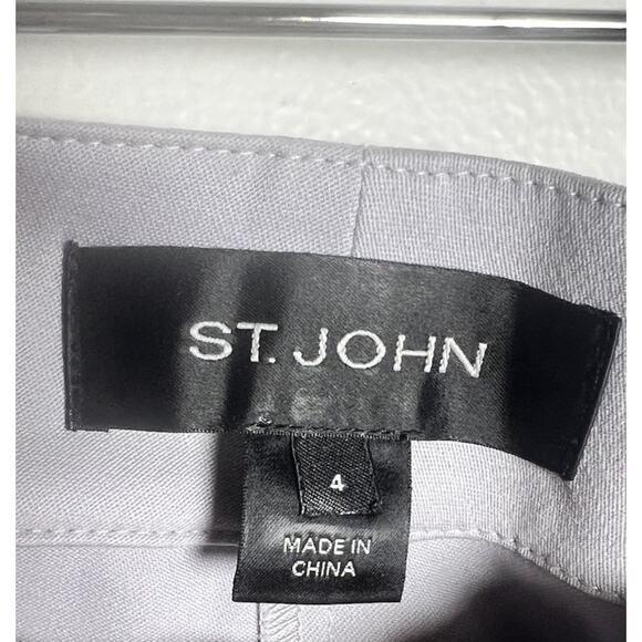 ST John Womens Size 4 Pale Gray Wool Stretch Trouser Un-Hemmed NWOT **READ** - Picture 4 of 9
